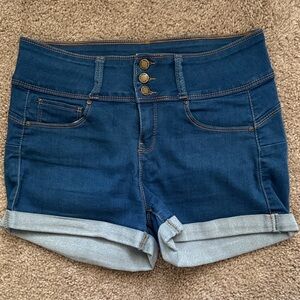 💜 3 for $10 Wax Jean Dark Blue Women's Jean Shorts